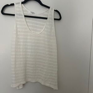 Project Social T White Textured Tank Top